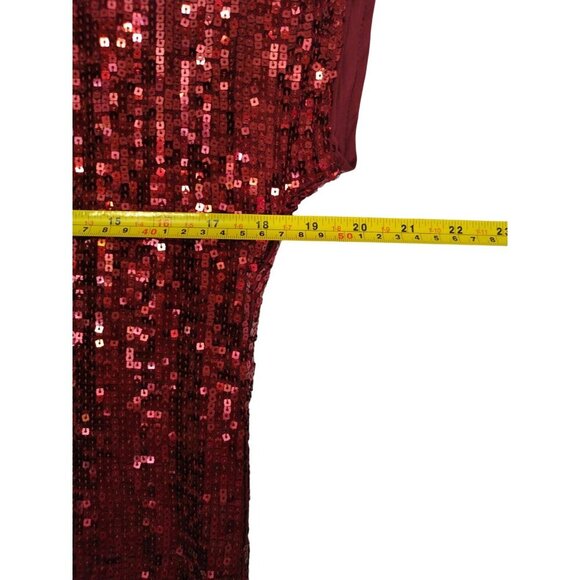 Cable & Gauge Women's Red Sequin Short Sleeve Top, Small. NWT. Made in China. - Picture 7 of 10